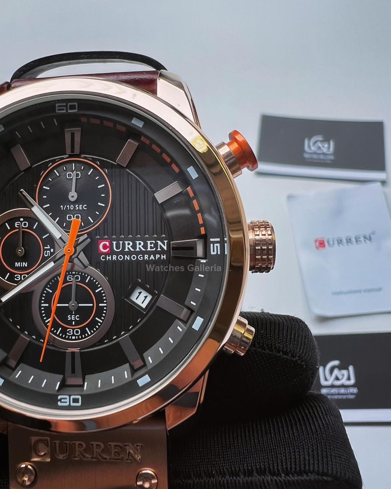 Curren Chronograph (Rose Gold Brown) C8921 Watches Galleria