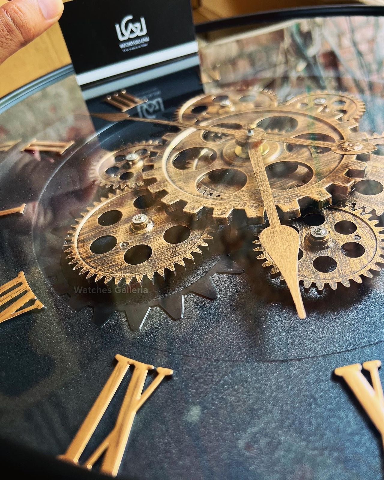 Wall Clock Engine Design (Brown)