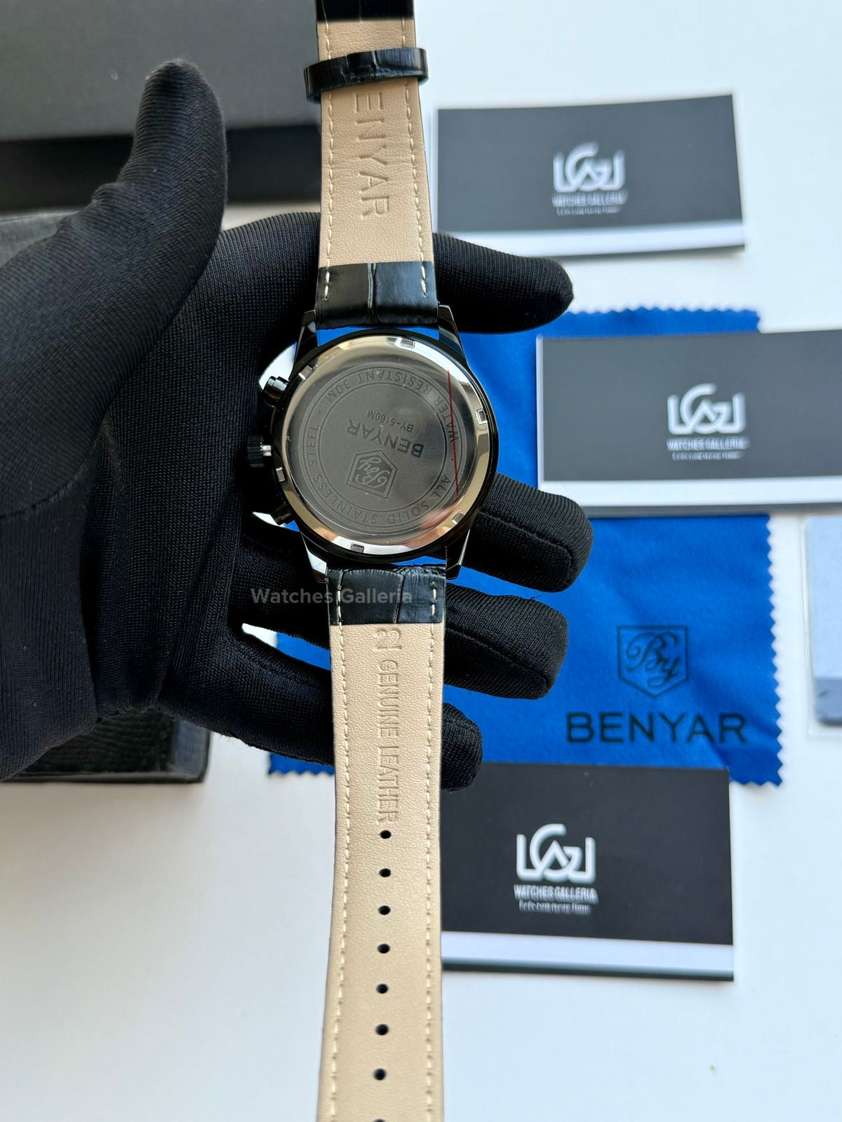 Benyar Chronograph Moonphase Quartz(Black) BY5160 Watches Galleria