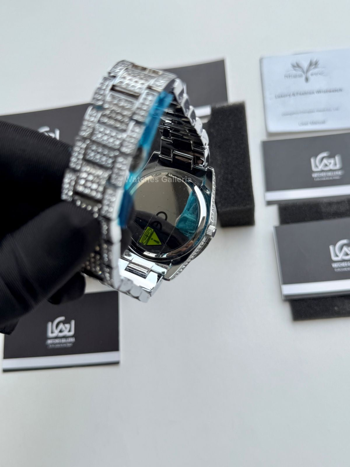 Miss Fox Iced Out Royal Oak Quartz (Silver) MFV332 Watches Galleria