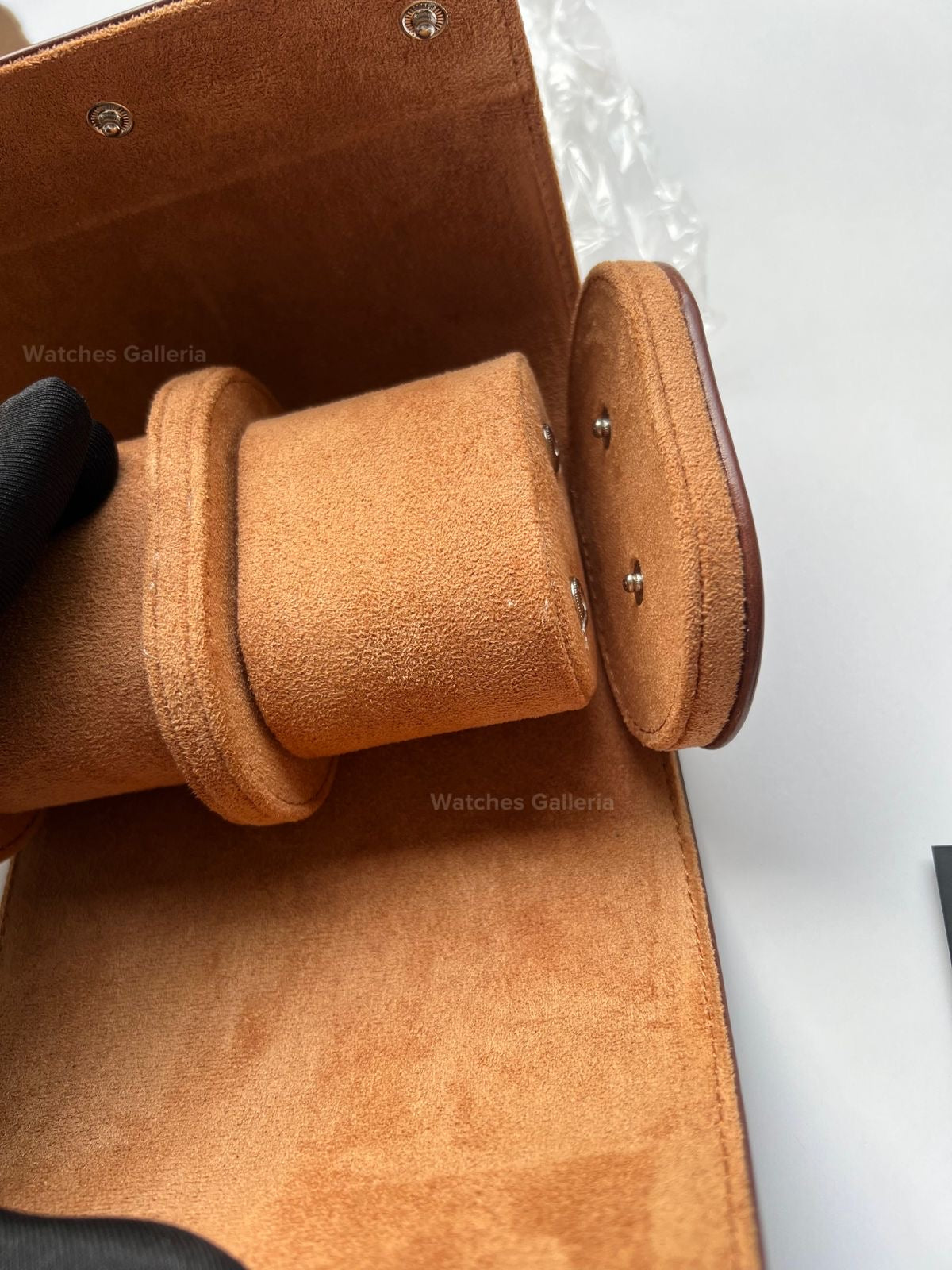 Watch Travel Box Roll 2 Slots (Brown) Watches Galleria