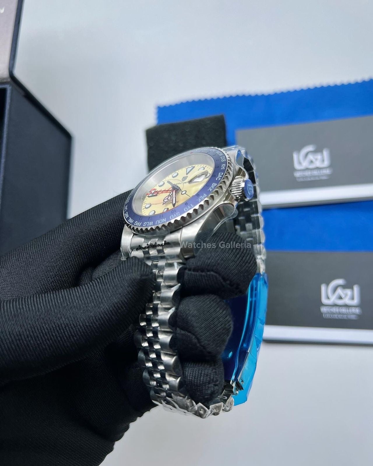 Pagani Design World Time GMT Master Automatic (Blue & Yellow) PD1758 Watches Galleria