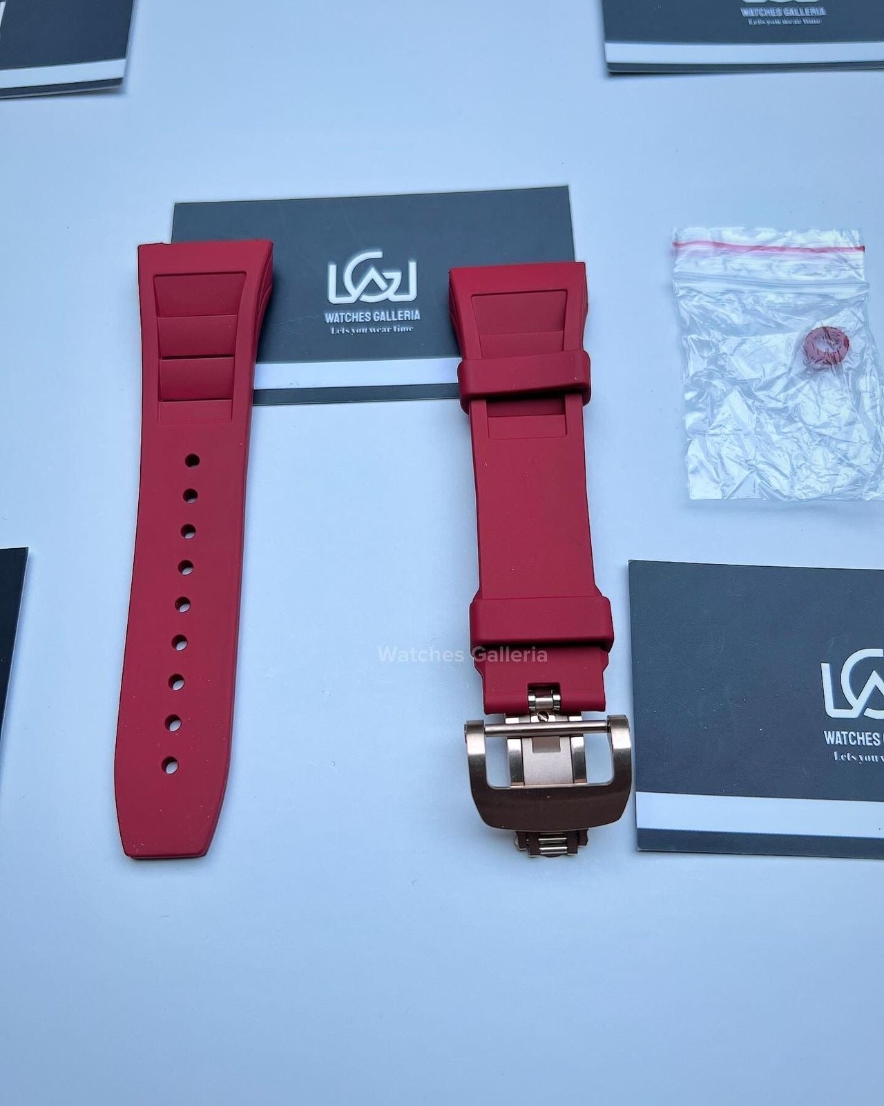 Apple Watch Tonneau Modification Kit Rubber Straps (Red) APB1621 44-45mm