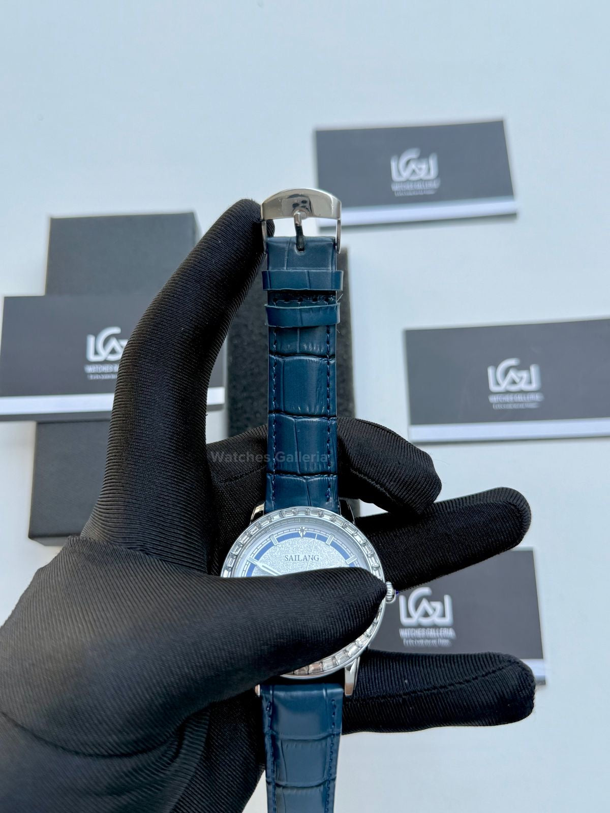 Sailang Open Heart Watch Automatic (Blue) 6603C Watches Galleria