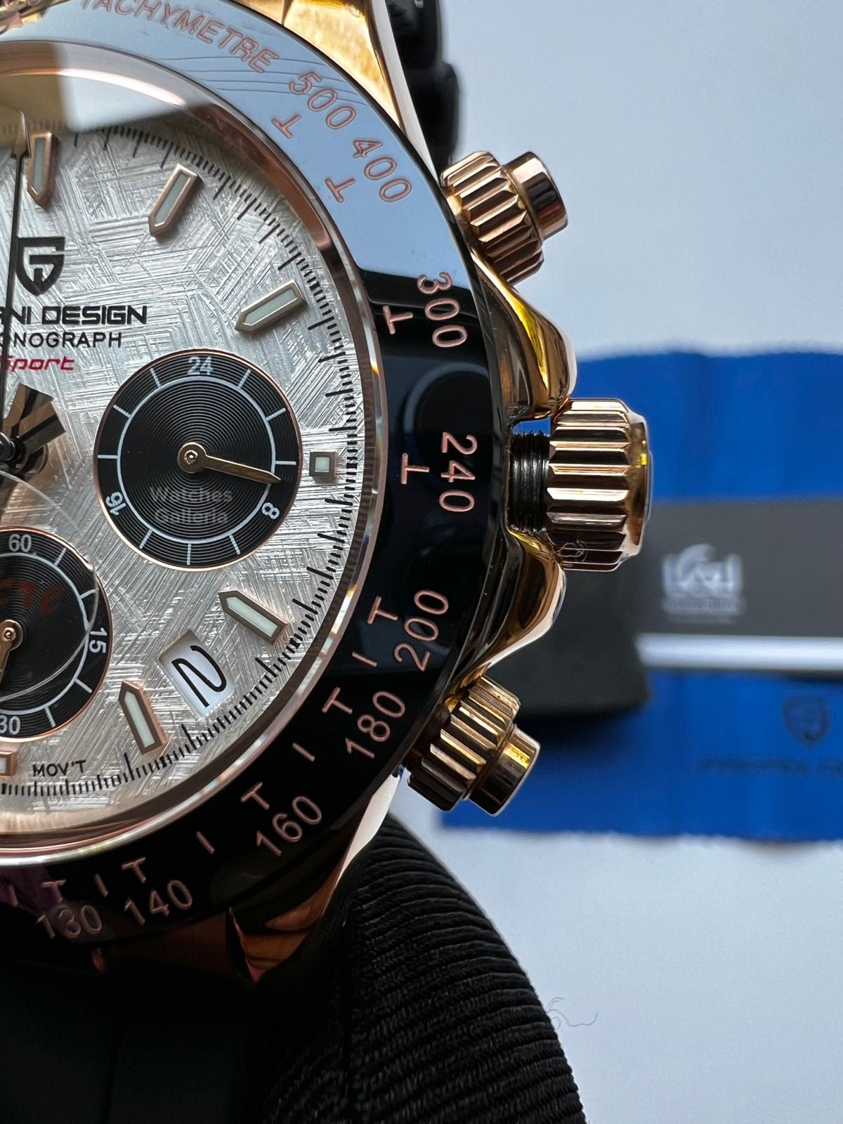 Pagani Design Daytona Quartz Watch (Rose Gold Meteorite) PD1664 Watches Galleria