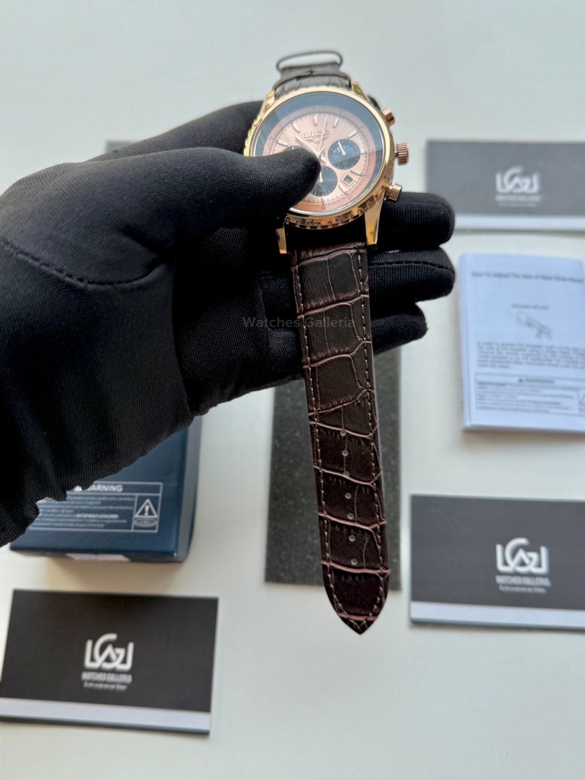 Lige Chronograph Quartz (Rose Gold) Lige8989 Watches Galleria © Copyrights All Right Reserved