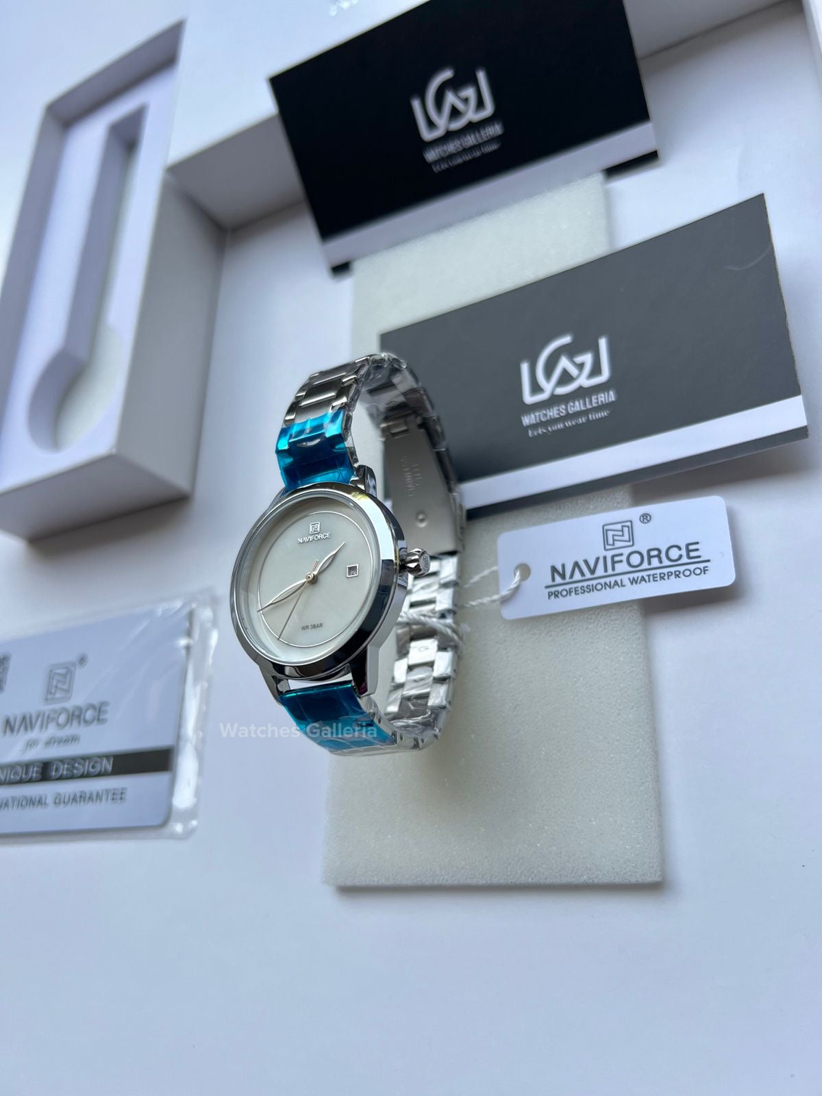Naviforce Date Just Ladies (Silver) NF5008L Watches Galleria