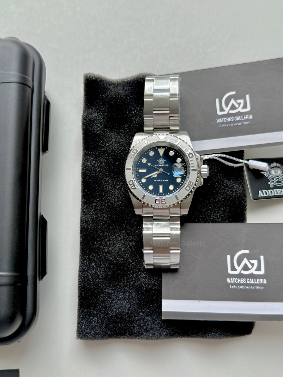Addiesdive Yachtmaster Black Quartz (Silver Bezel) MY-H3-C Watches Galleria Š Copyrights All Right Reserved