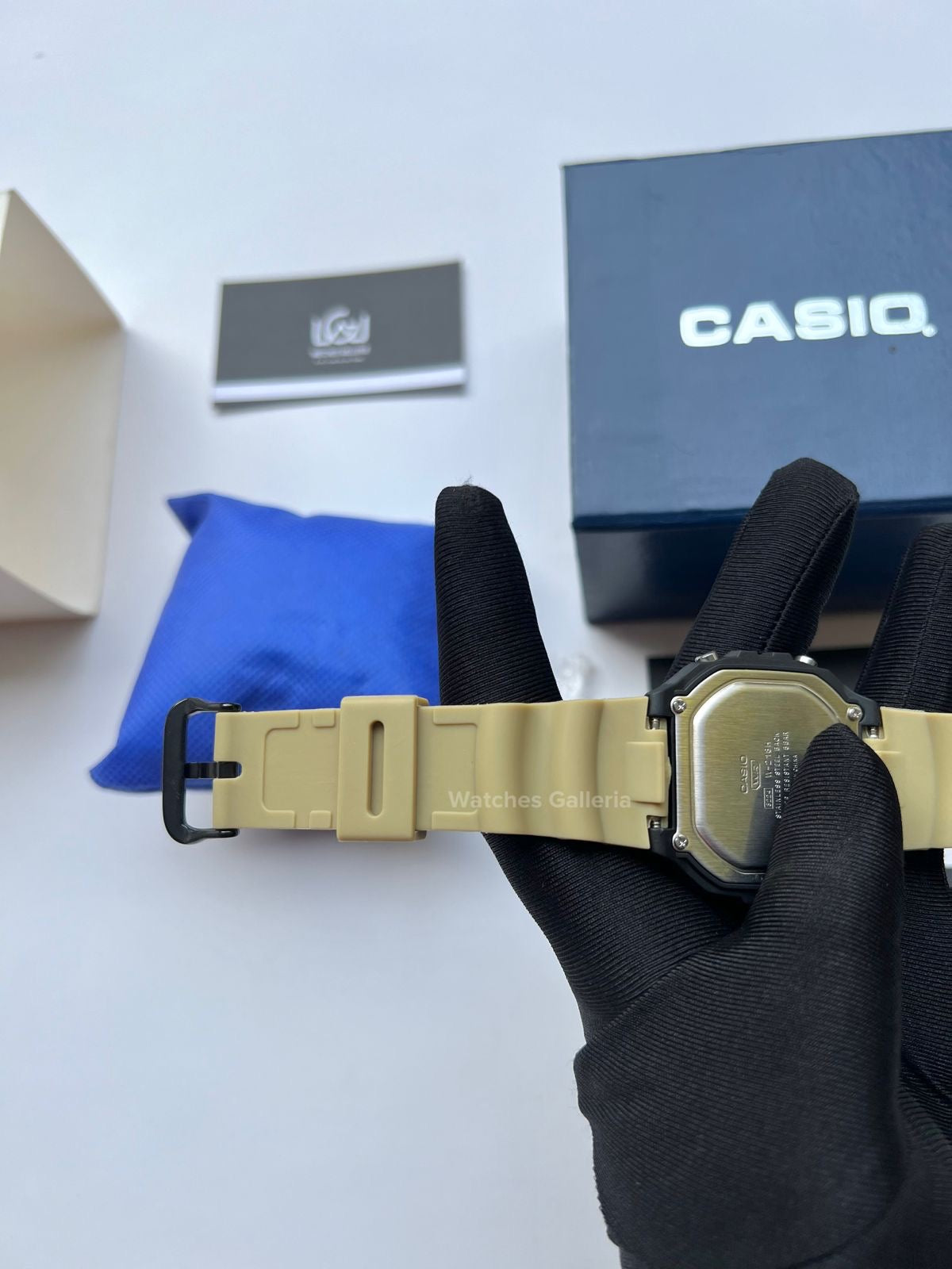 Casio Sports Digital Watch Khaki Exclusive (White Display) W218H Watches Galleria