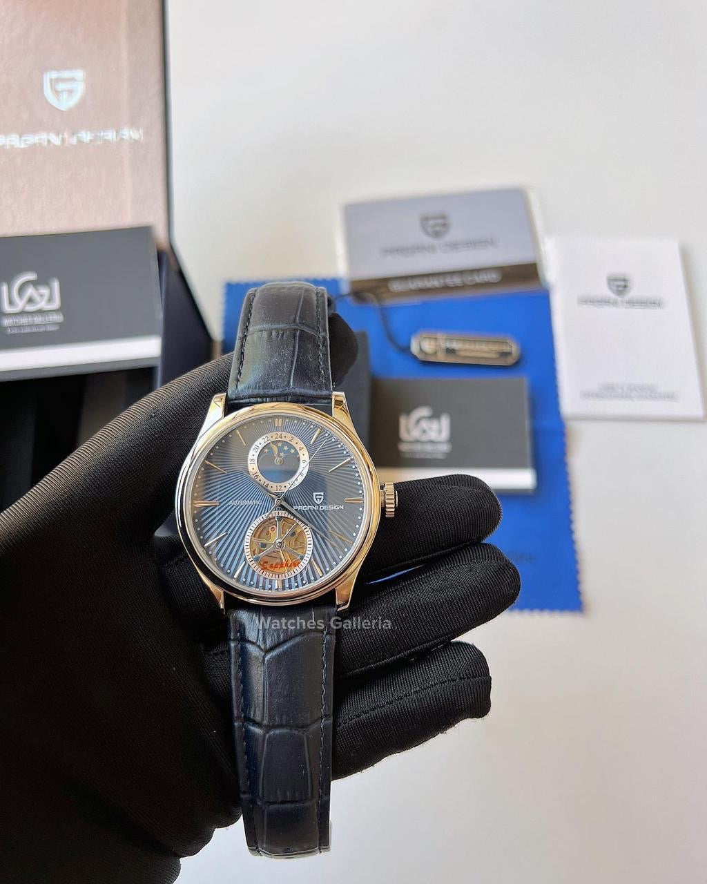 Pagani Design Cocktail Moonphase Tourbillon Automatic (Blue) PD1656 "DISCONTINUED"