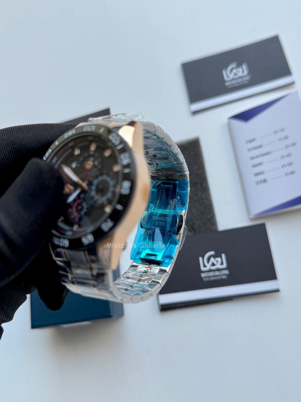 Lige Chronograph Quartz (Gold Black) Lige9982 Watches Galleria