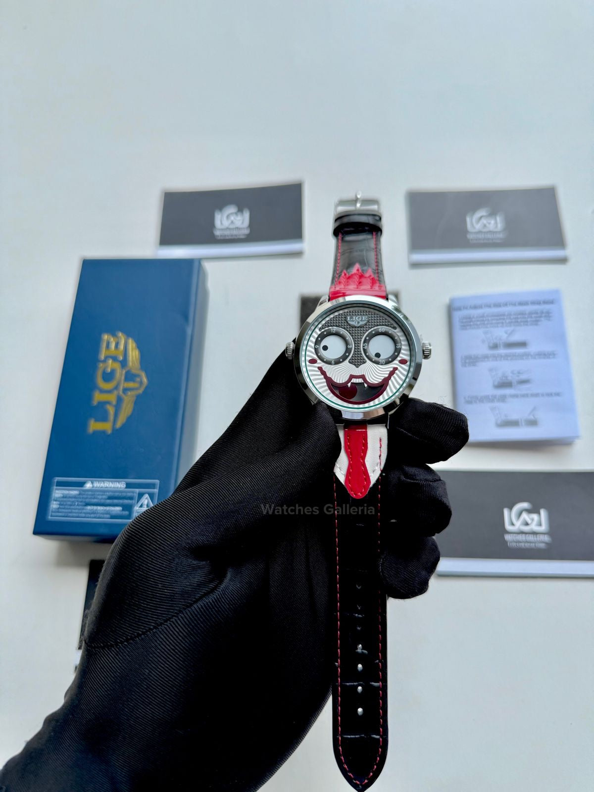 Lige Clown Watch Quartz (Red/Silver) LG89160 Watches Galleria