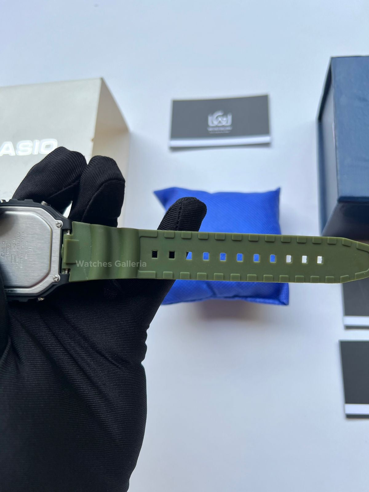 Casio Sports Digital Watch Green (White Display) W218H Watches Galleria