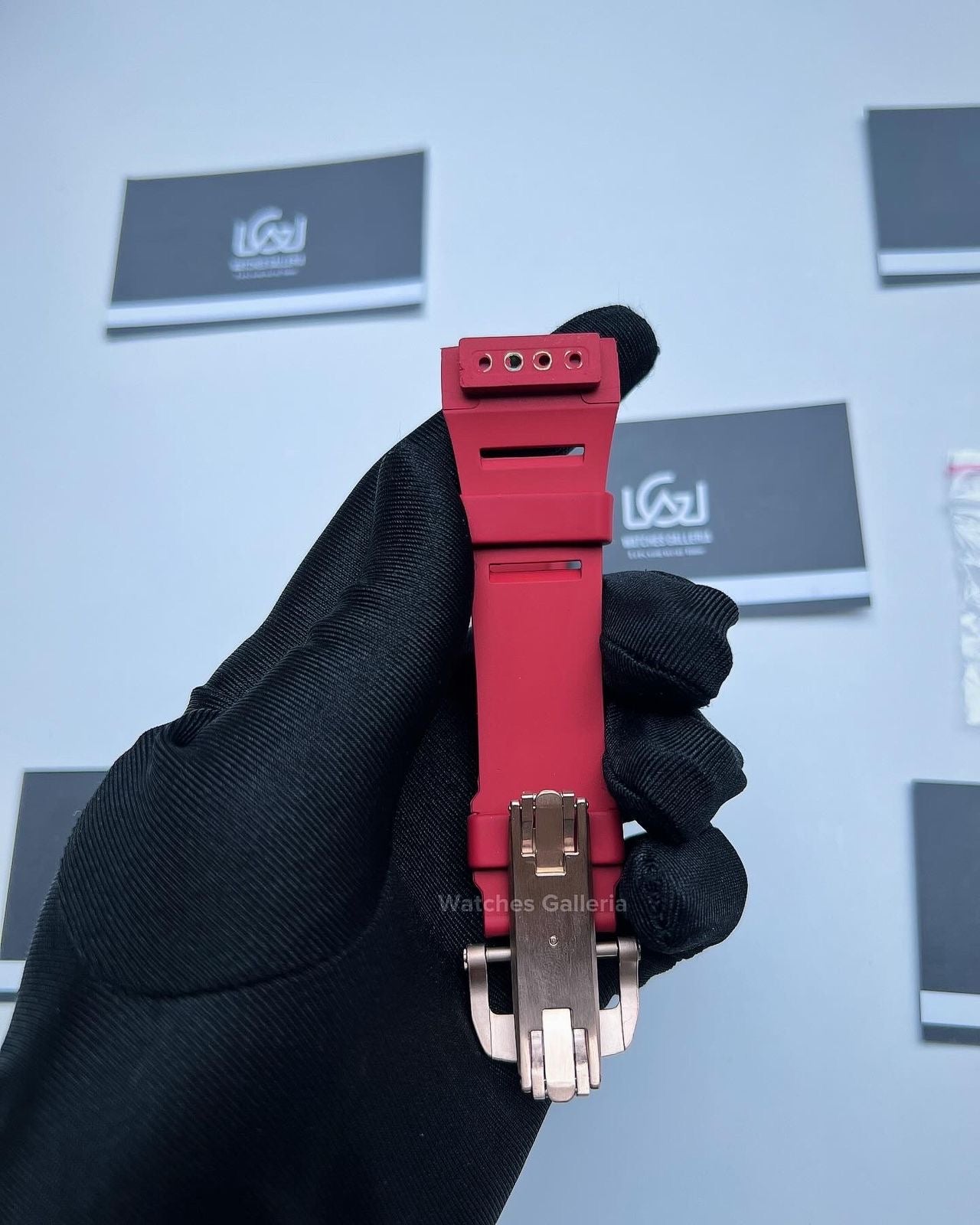 Apple Watch Tonneau Modification Kit Rubber Straps (Red) APB1621 44-45mm
