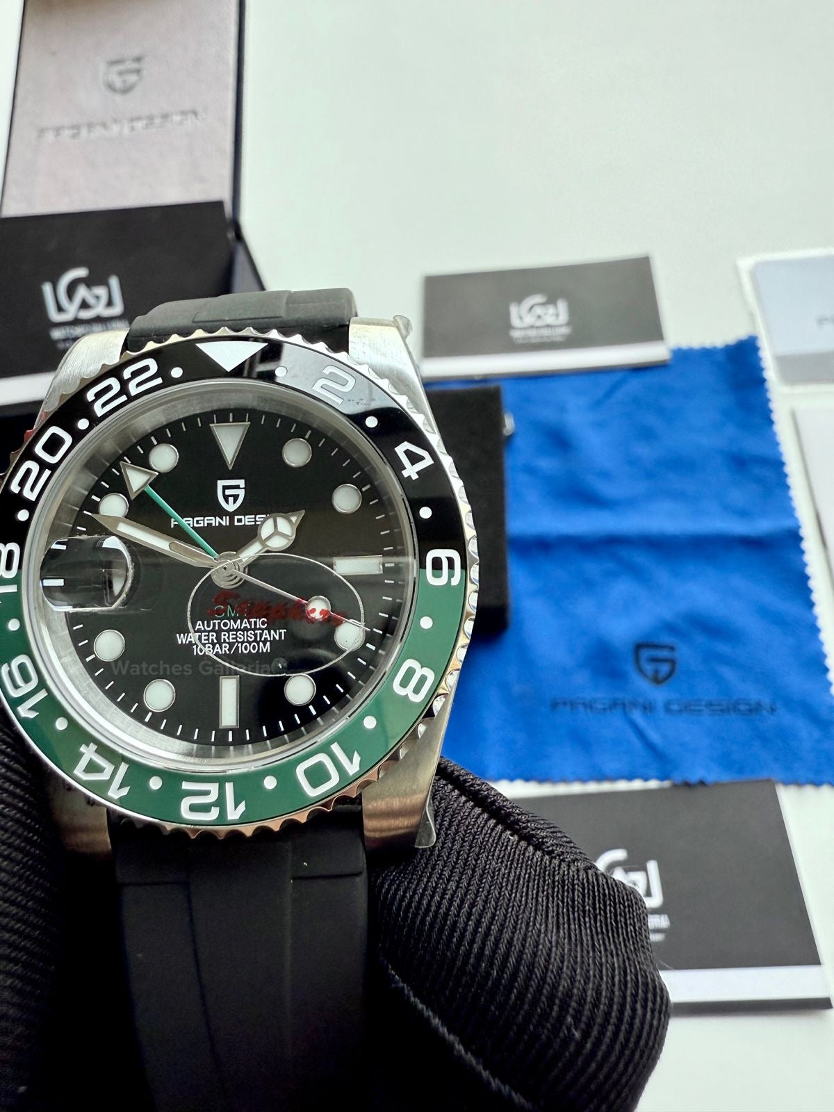 Pagani Design GMT Master I Sprite Automatic(Silicon Exclusive) PD1662 Watches Galleria