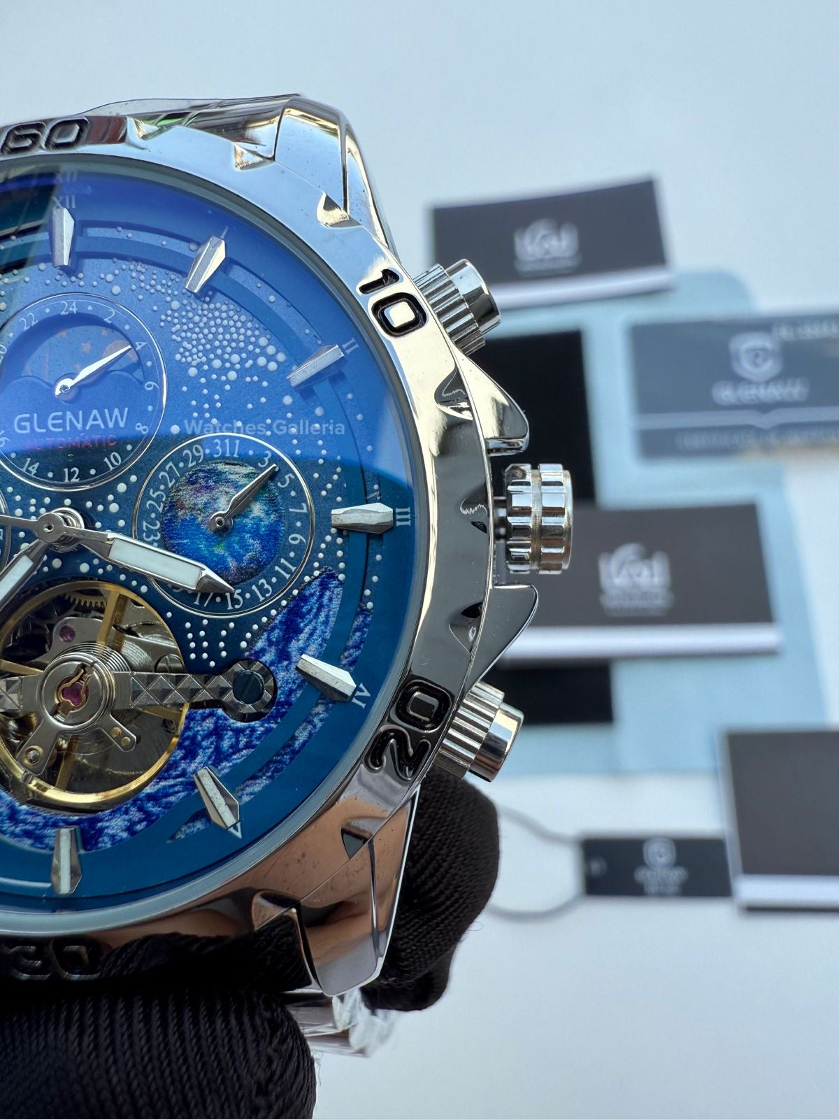 Glenaw Moonphase Automatic (Blue) GL8919 Watches Galleria