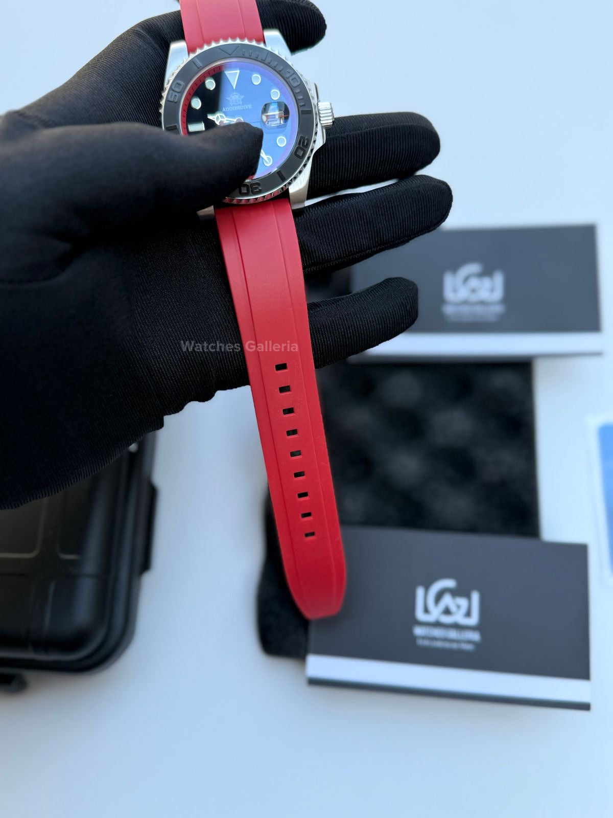 Addiesdive Yachtmaster Quartz (Red) AD2040 Watches Galleria