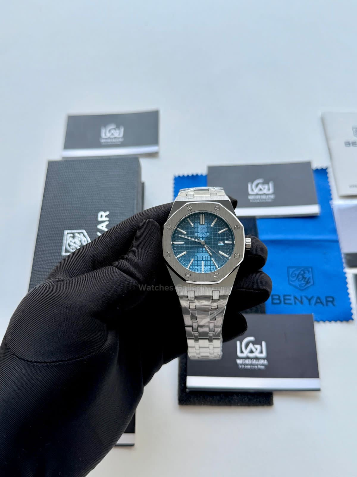 Benyar Royal Oak V2 Quartz (Blue) By5156 Watches Galleria © Copyrights All Right Reserved