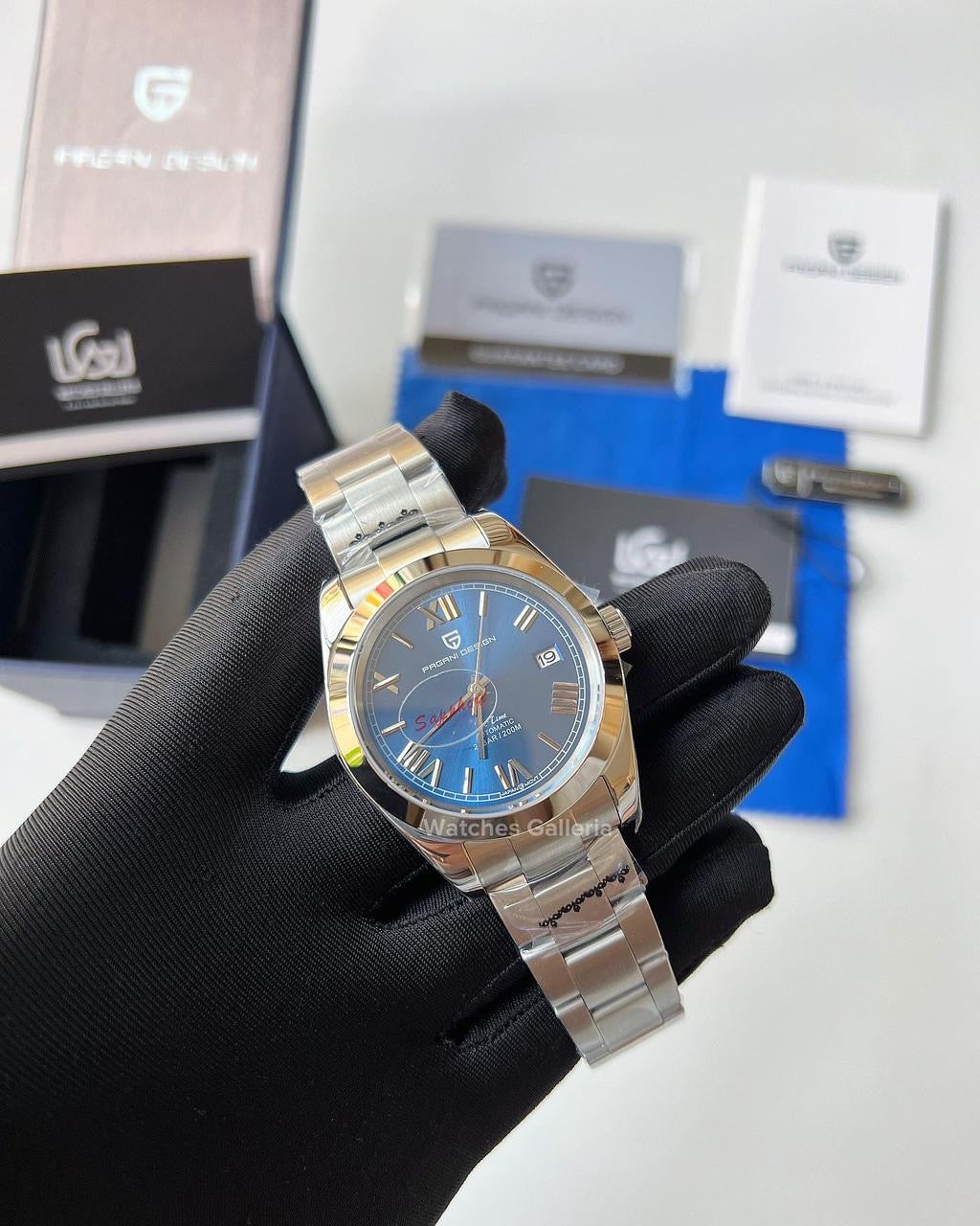 Pagani Design Oyster Date Roman Automatic (Blue) PD1691