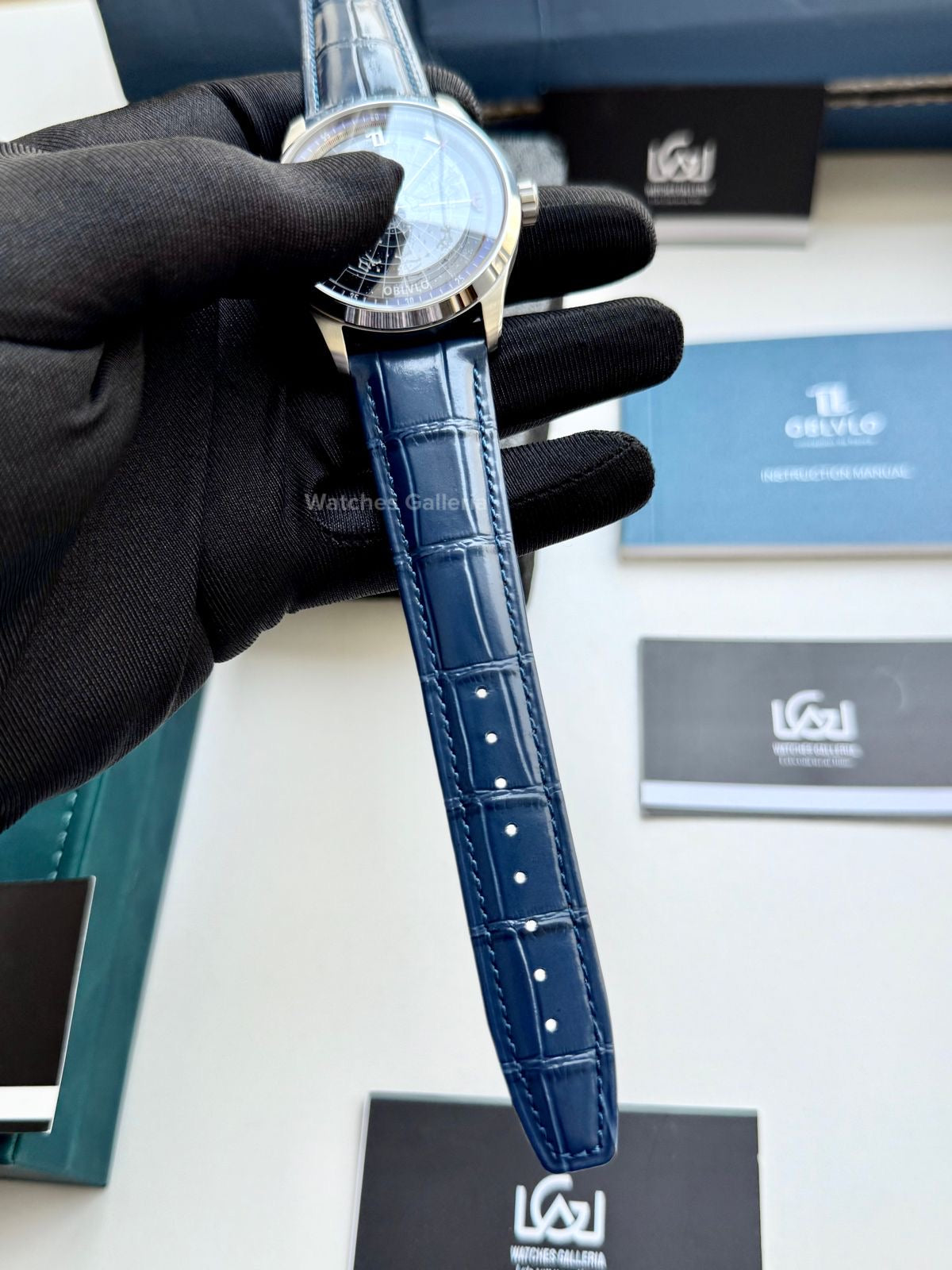 Oblvlo Grand Complications Calestial Automatic (Blue/Silver) oblvloGC Watches Galleria