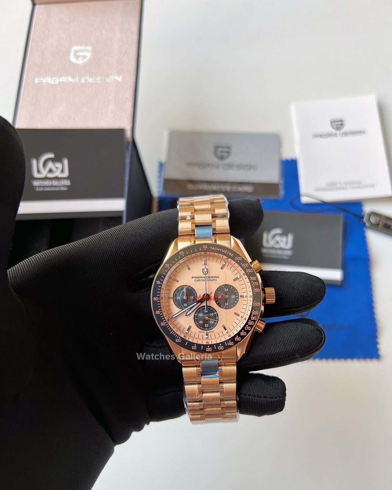Pagani Design SpeedMaster MoonWatch Quartz (Gold/Black) PD1701 âDISCONTINUEDâ