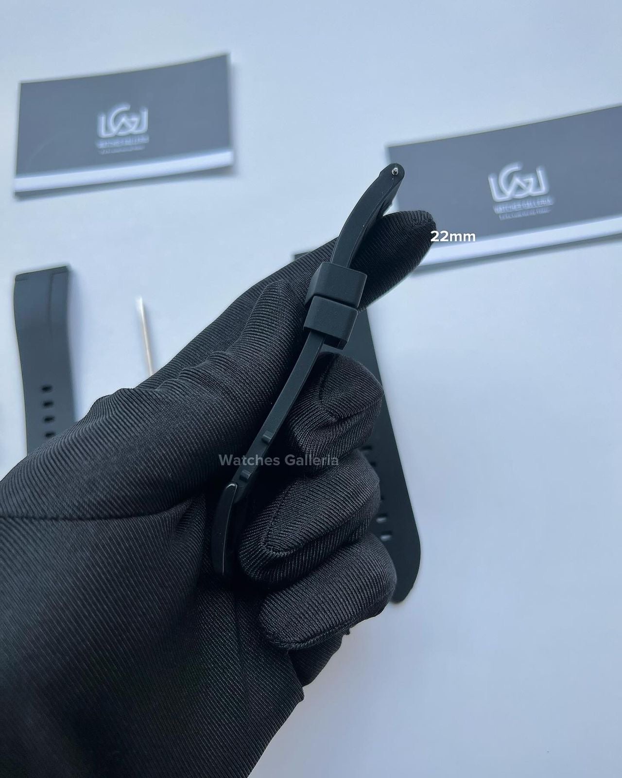 Rubber Straps Quick Release (Black Black Buckle) 20mm or 22mm