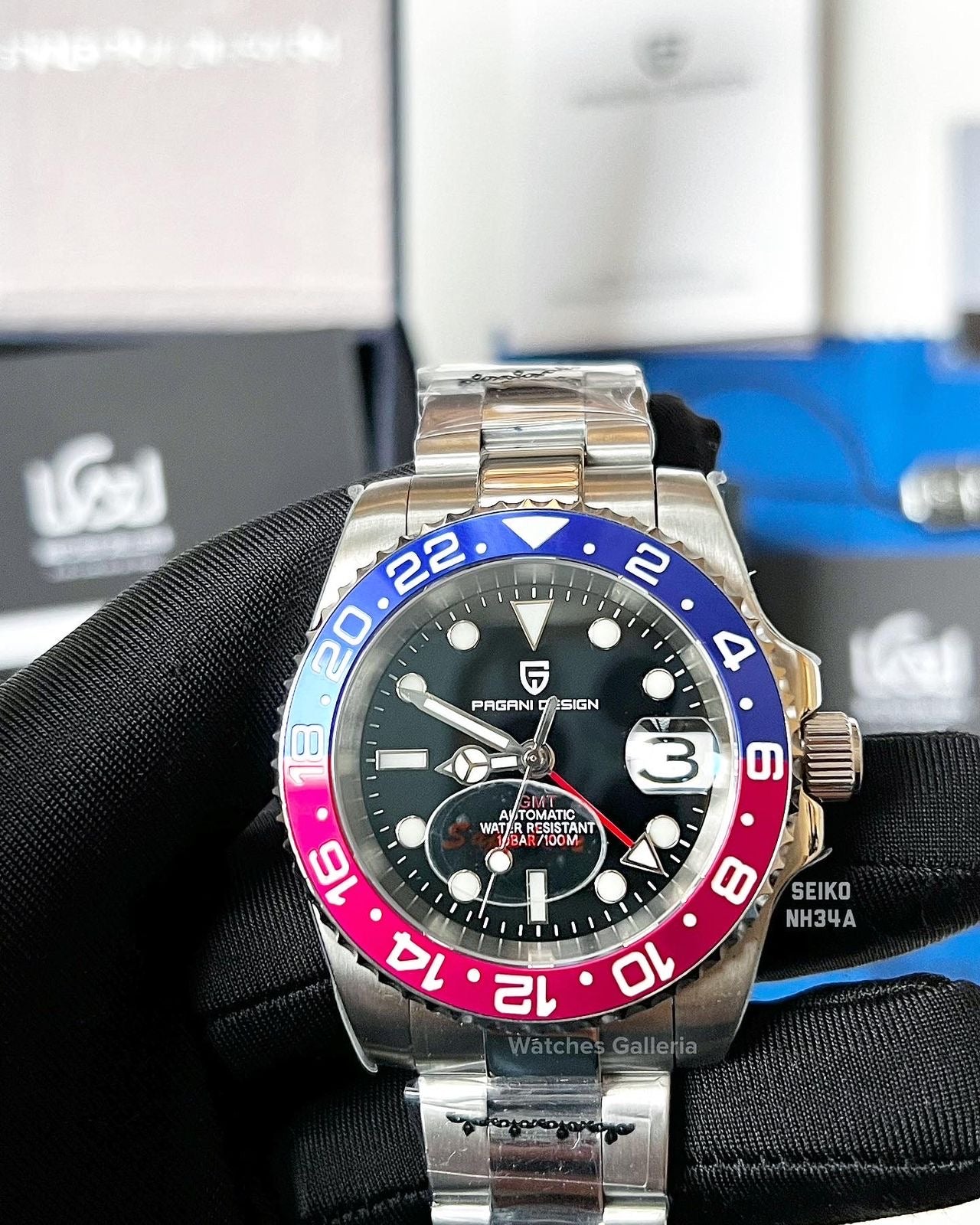 Pagani Design GMT Master V3 Seiko NH34A Automatic (Pepsi) PD1662A