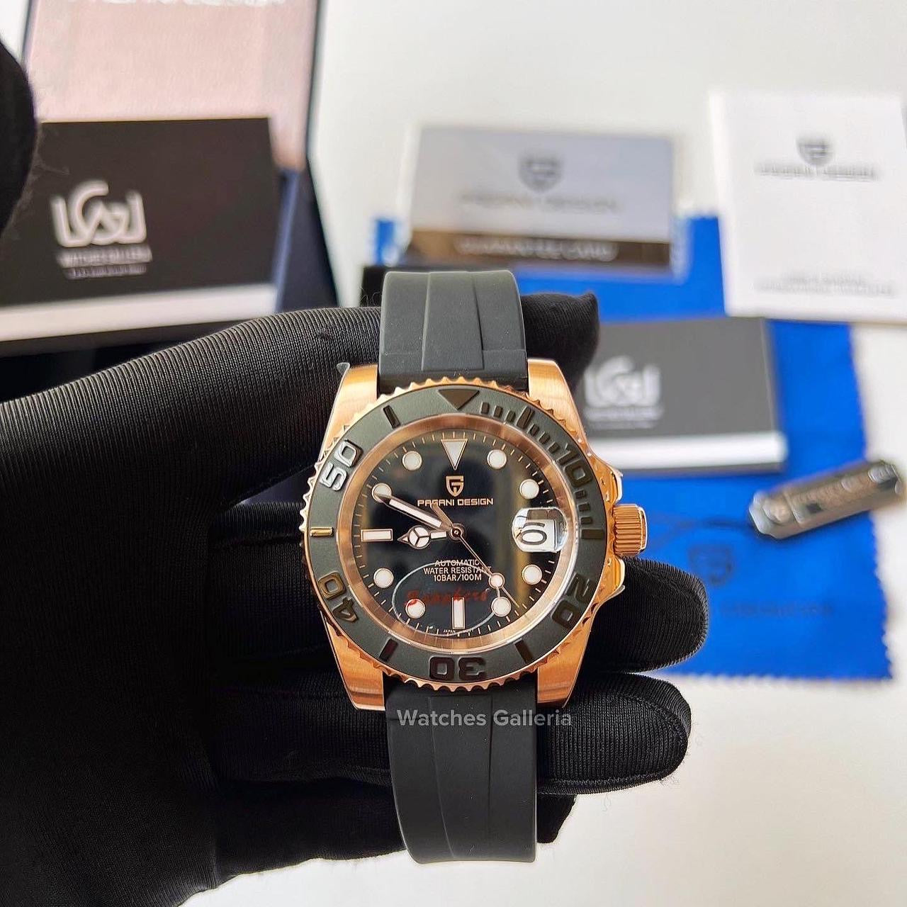Pagani Design YachtMaster Automatic (Gold Black) PD1651