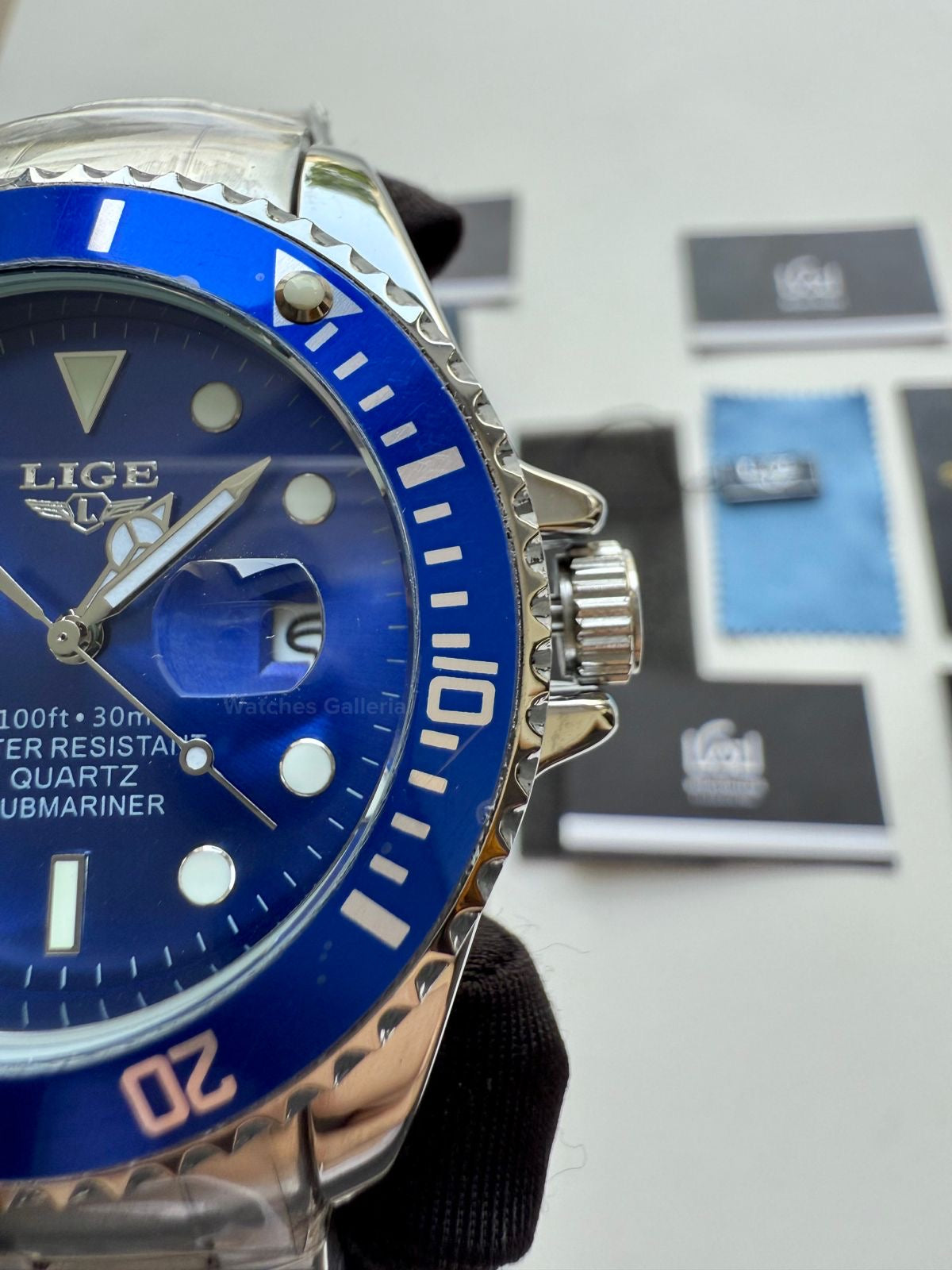 Lige Submariner Smurf Quartz Lige10045 Watches Galleria © Copyrights All Right Reserved