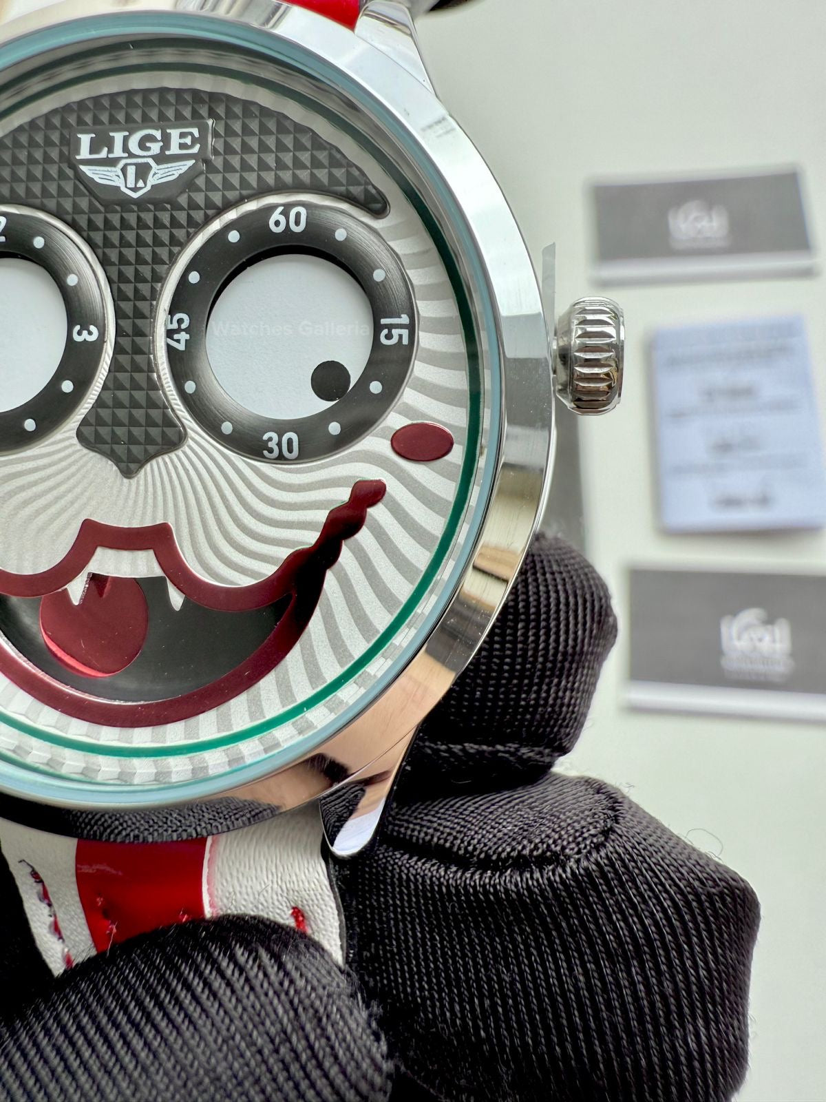 Lige Clown Watch Quartz (Red/Silver) LG89160 Watches Galleria