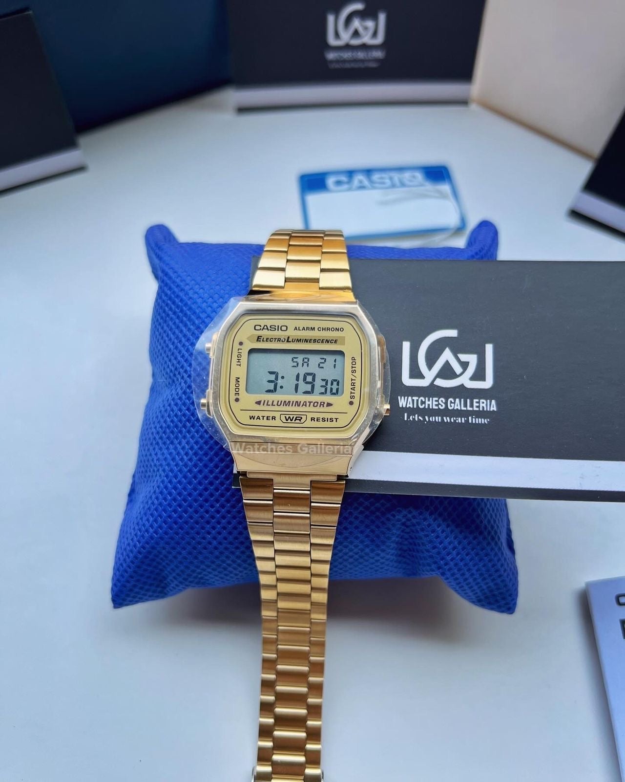 Casio Vintage Digital (Gold) A168WG Watches Galleria