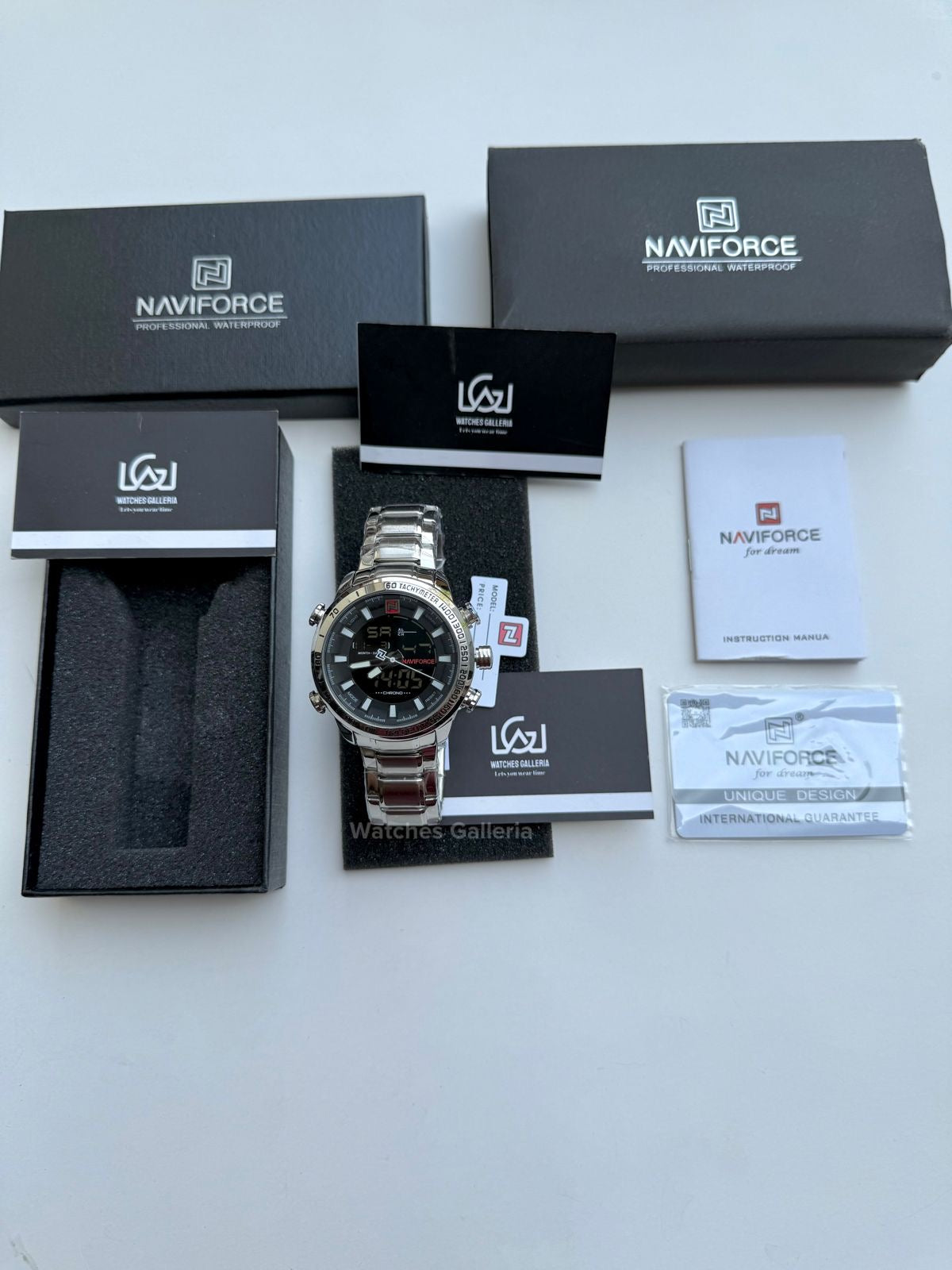 Naviforce Dual Analog and Digital Watch (Silver) NF9093M Watches Galleria