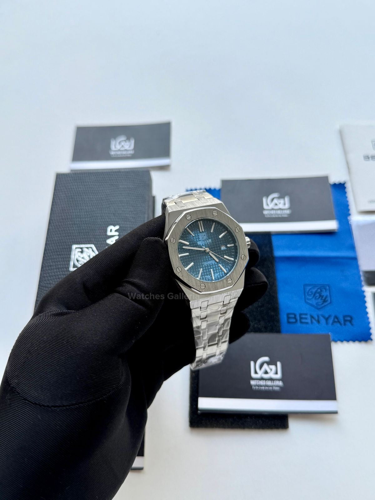 Benyar Royal Oak V2 Quartz (Blue) By5156 Watches Galleria © Copyrights All Right Reserved