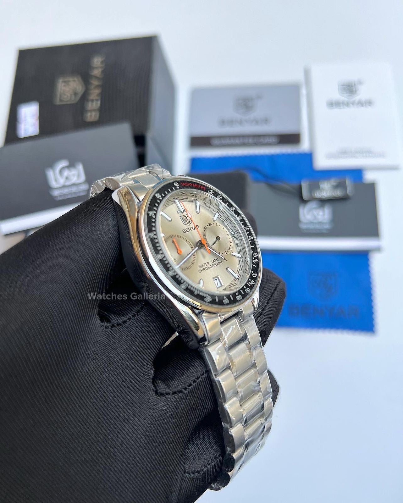 Benyar Black Bay Chronograph Quartz (Silver) BY5194