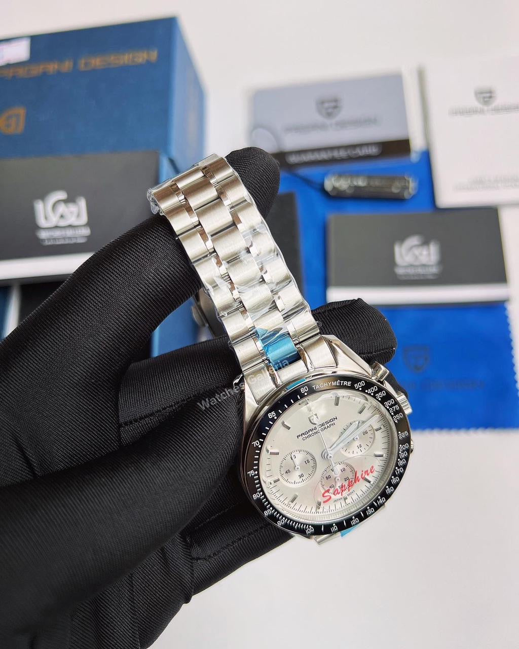 Pagani Design Speedmaster Moonwatch Quartz (White) PD1701 V3
