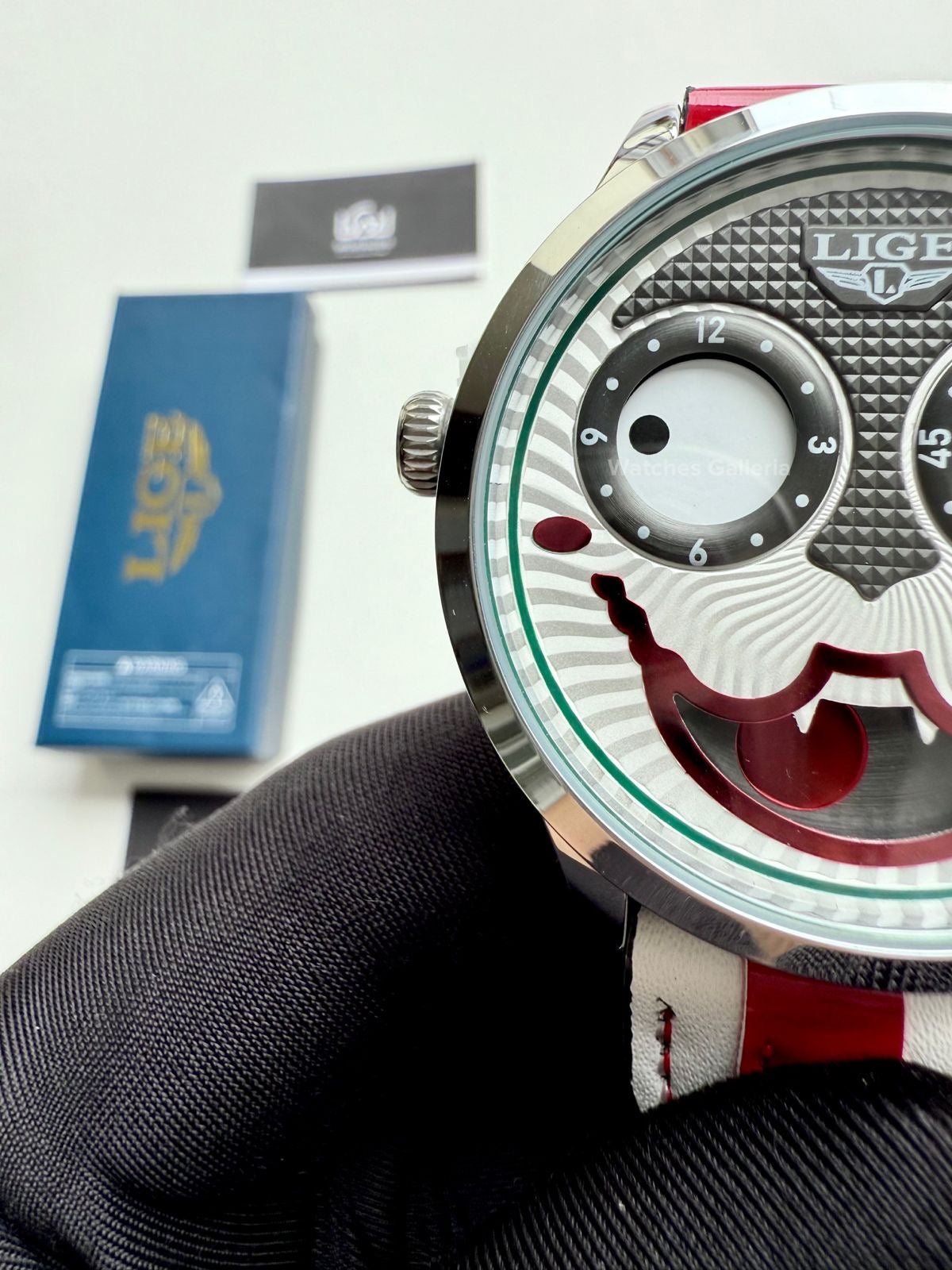 Lige Clown Watch Quartz (Red/Silver) LG89160 Watches Galleria