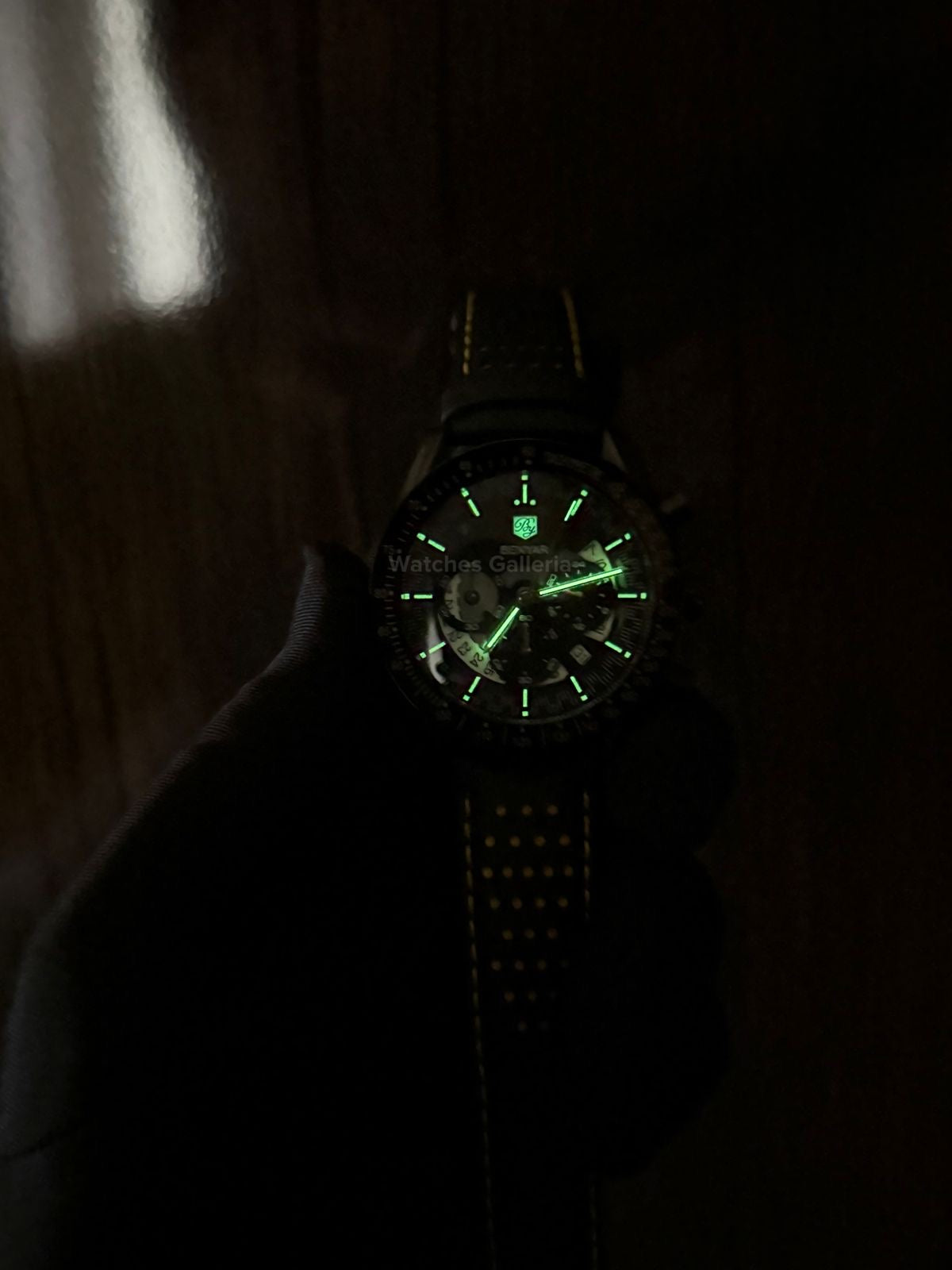 Benyar Dark Side of the Moon Apollo 8 Quartz (Black/Yellow) BY5120 Watches Galleria