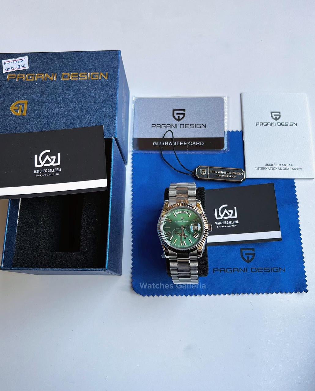 Pagani Design Date Day Automatic 36mm (Green) PD1752