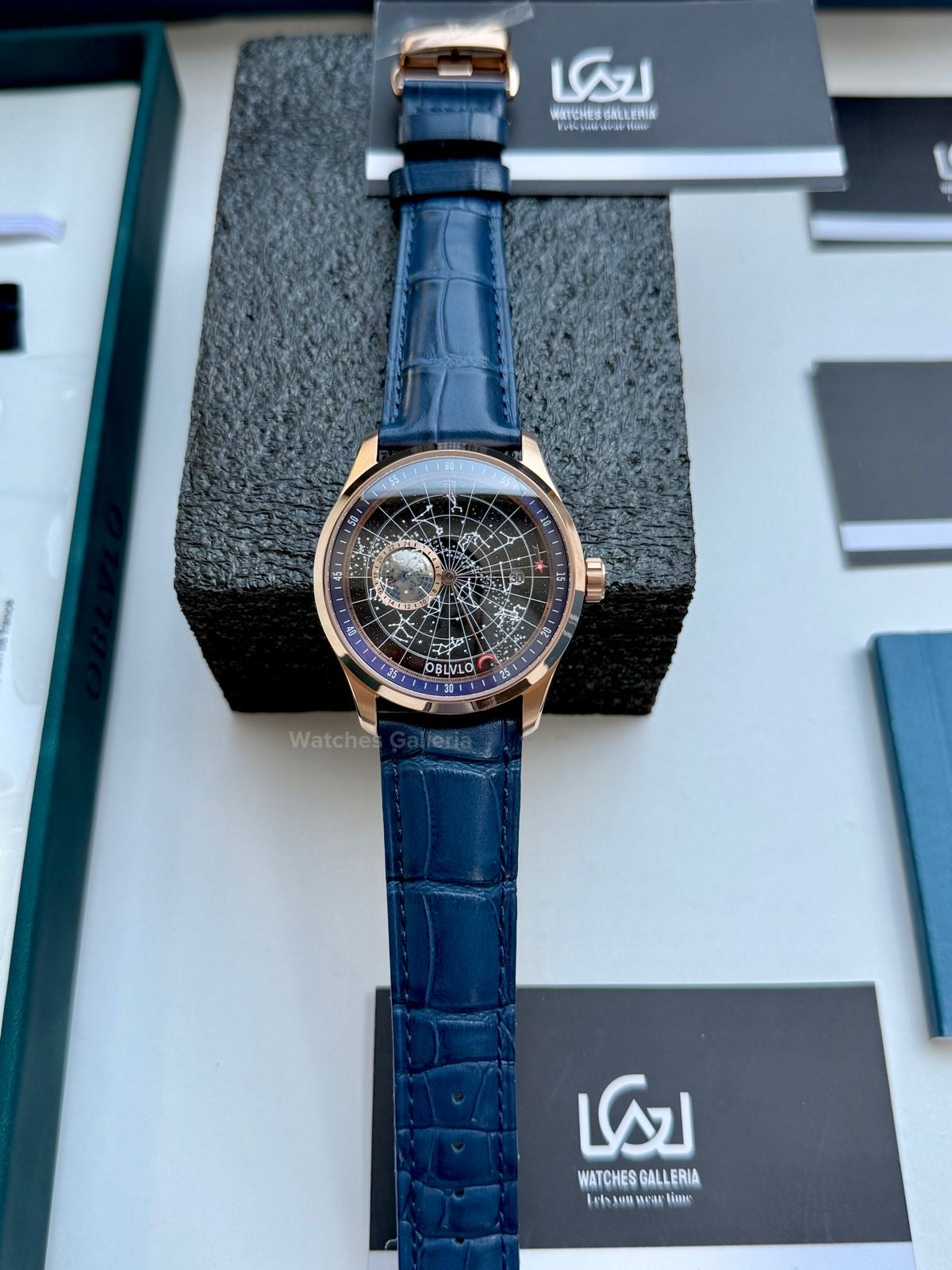 Oblvlo Grand Complications Calestial Autmatic (Blue Gold) oblvloGC Watches Galleria
