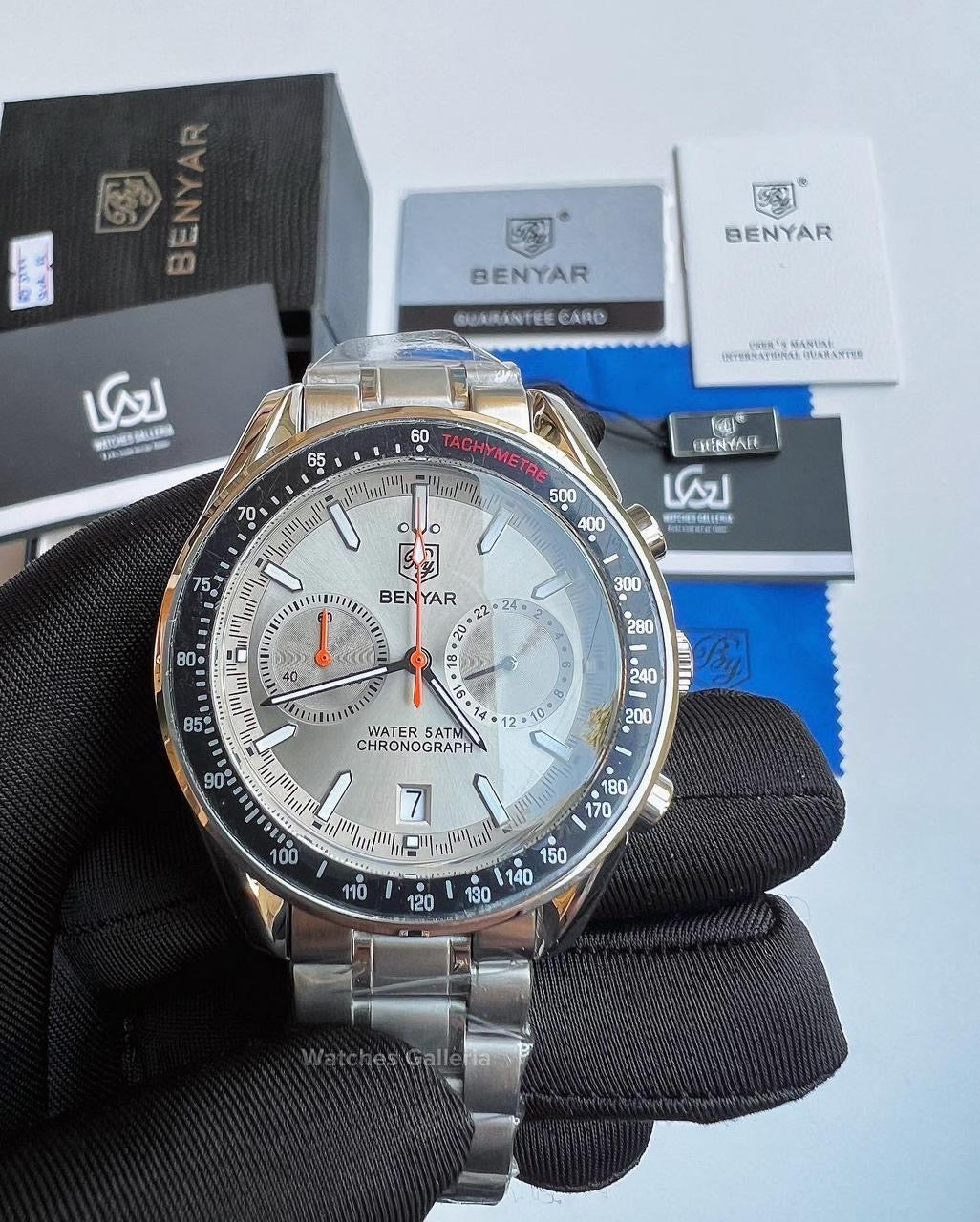 Benyar Black Bay Chronograph Quartz (Silver) BY5194