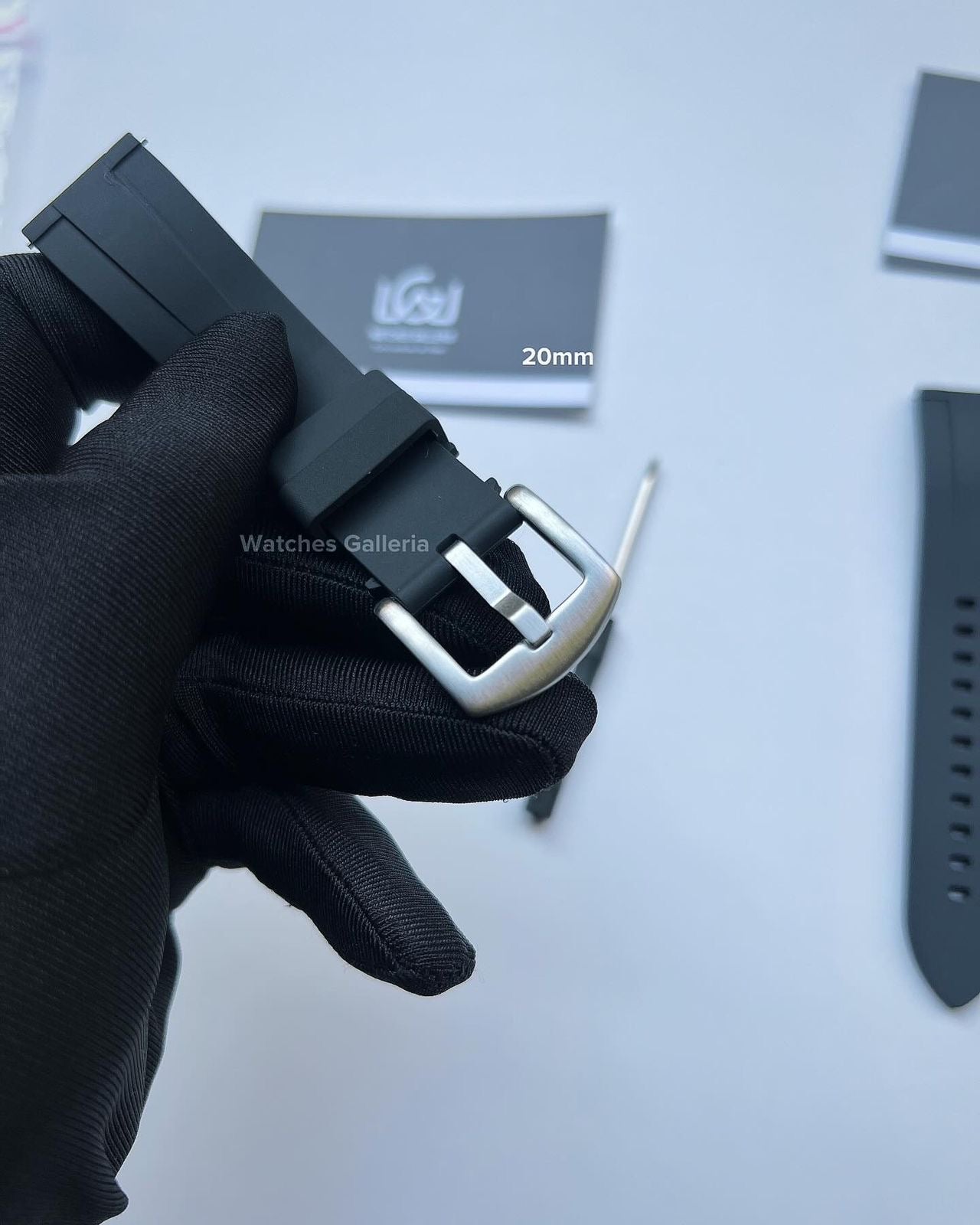 Rubber Straps Quick Release (Black Black Buckle) 20mm or 22mm