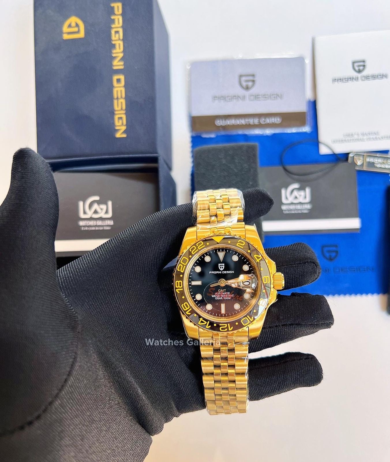 Pagani Design GMT Master V5 (Gold Black) PD1662