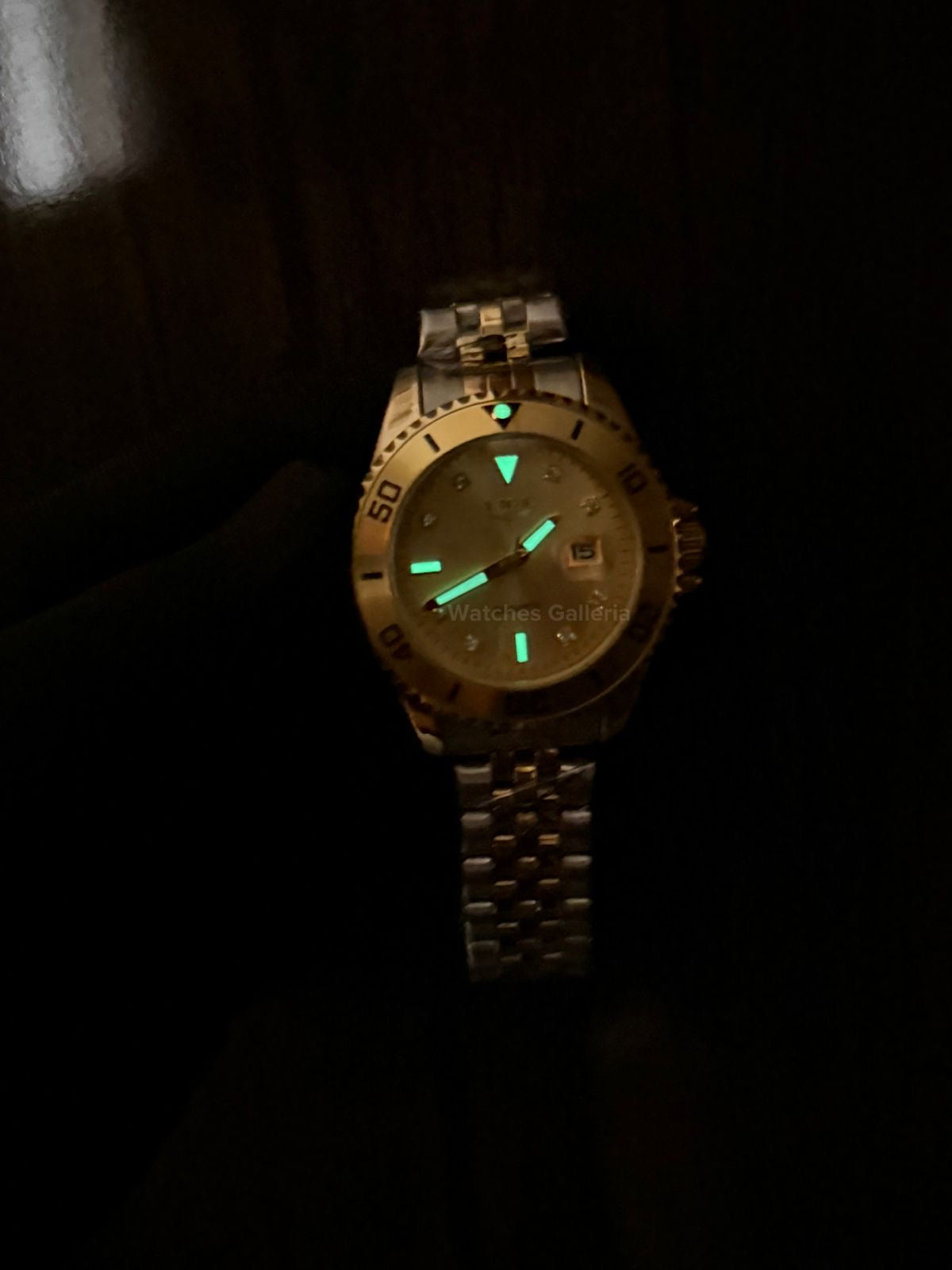 Lige Submariner Quartz (Yellow Gold) Lige89151 Watches Galleria