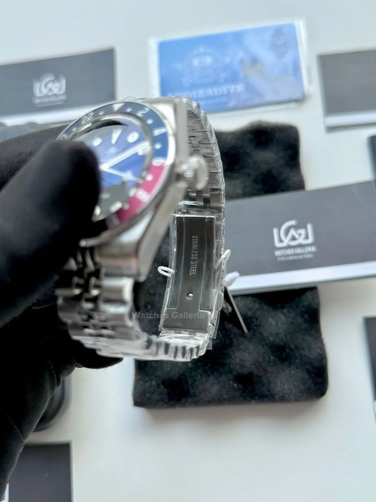 Addiesdive Black Bay GMT Pepsi Quartz (Black) AD2044 Watches Galleria