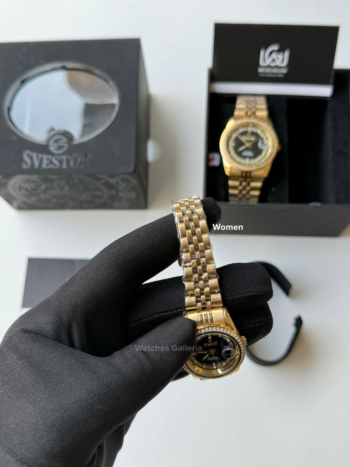 Sveston Couple Watch Quartz Datejust (Stones) SV10030G Watches Galleria