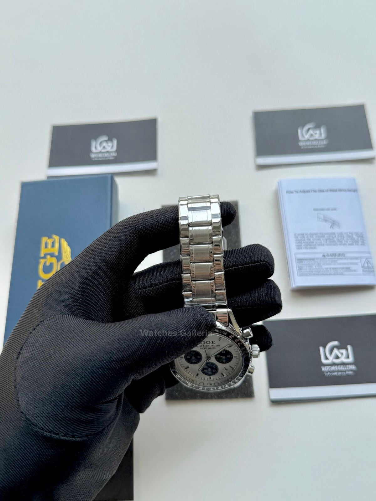 Lige Speedmaster Quartz (White/Black) Lige89137 Watches Galleria © Copyrights All Right Reserved