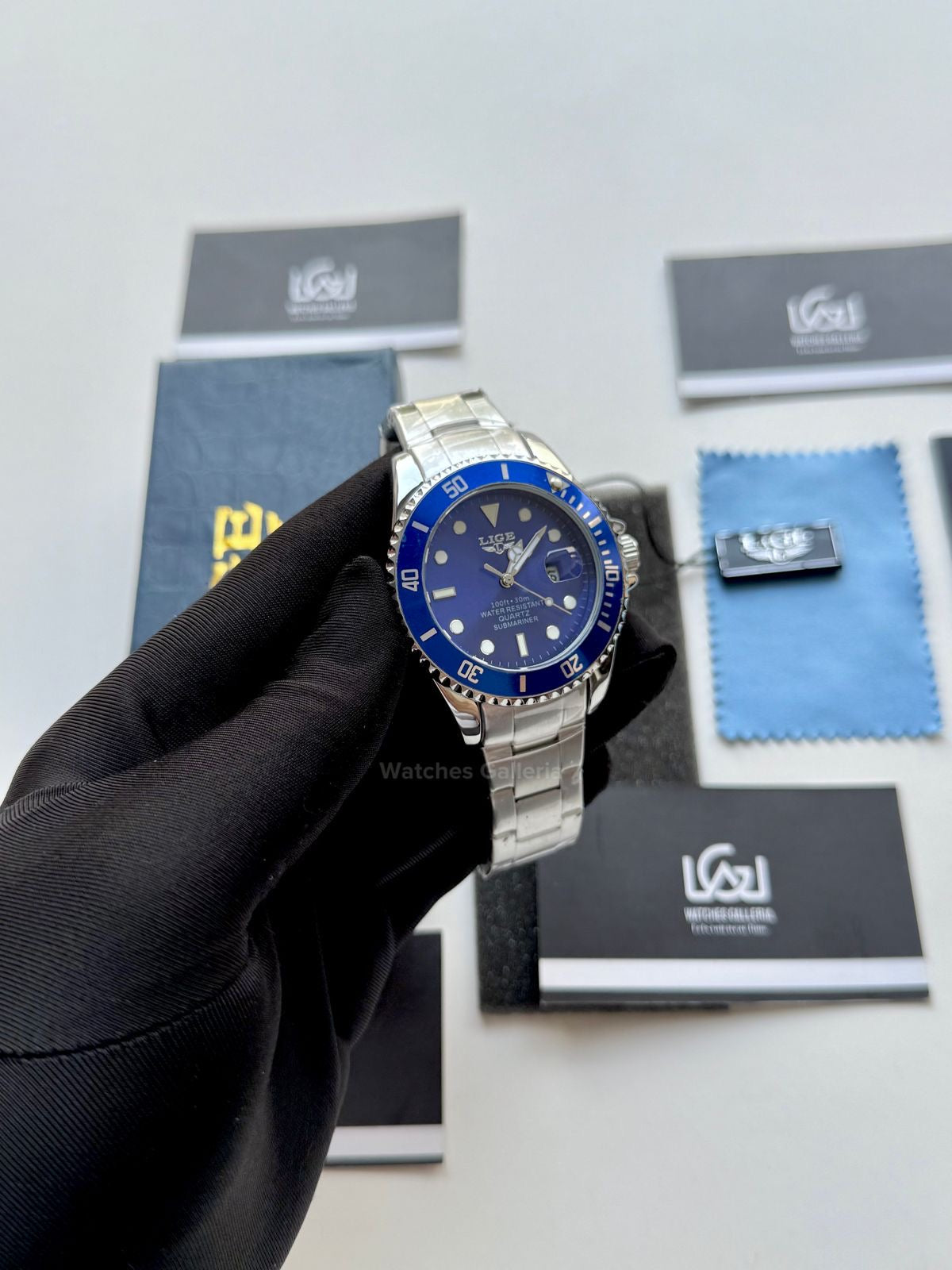 Lige Submariner Smurf Quartz Lige10045 Watches Galleria © Copyrights All Right Reserved