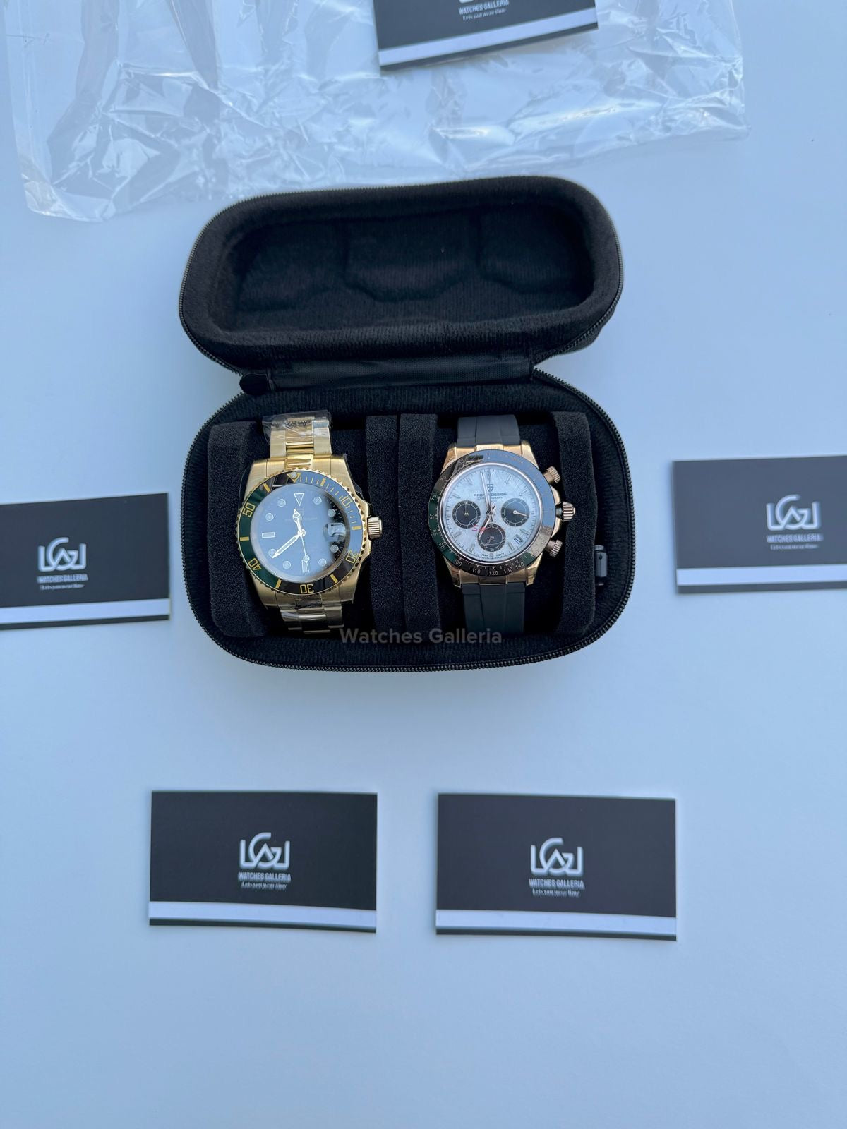 Watch Travel Box Case for 2 Slots Watches Galleria