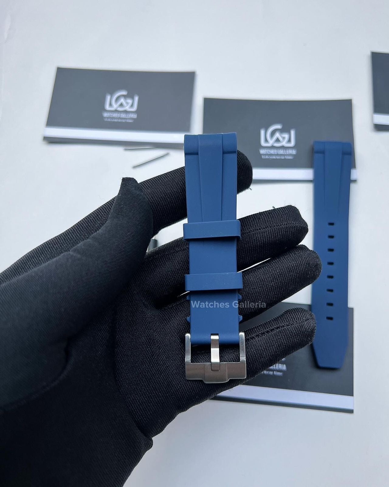 Silicon Straps (Navy Blue w/ Silver Buckle)