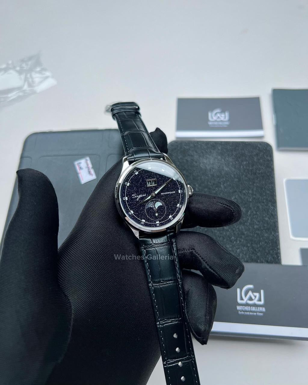 Sugess Moonphase Watch Automatic (Black) S401B Watches Galleria